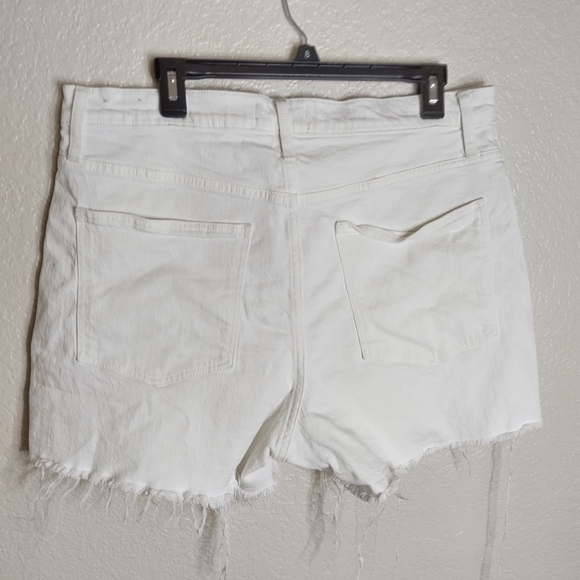 Madewell High-Rise Denim Shorts in Tile White sz 32 - Picture 6 of 8